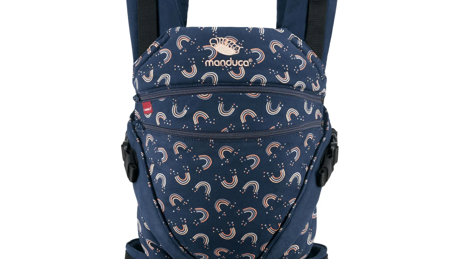 Porte-bébé physiologique avec assise et réglages visibles